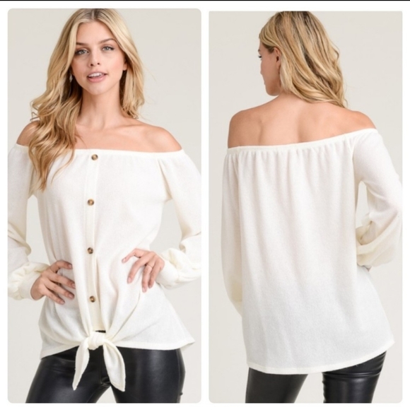 Sweaters - 🔥$5🔥OFF SHOULDER SWEATER-COLOR: OFF WHITE.